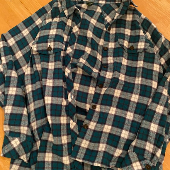 wild fable Tops - Wild Fable Teal and White Plaid Shirt